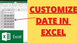 How to Customize Date format in Excel [upl. by Sharity]