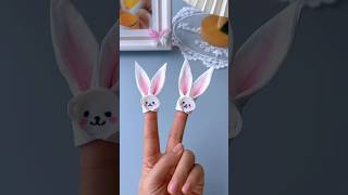 Beautiful finger rabbit tissue paper crafts art shorts short trending viralviral shorts [upl. by Amsden197]