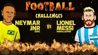 Neymar vs Messi FOOTBALL CHALLENGES Parody Brazil vs Argentina 30 2016 World Cup 2018 [upl. by Beatrisa591]