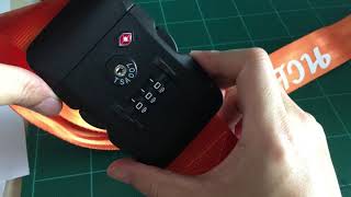 How to set up 3 pin TSA Luggage strap [upl. by Adnilra304]