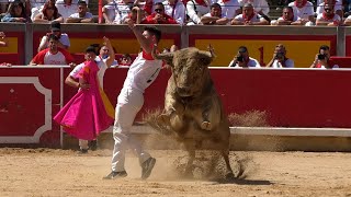 CONCURSO DE RECORTADORES CON TOROS SAN FERMÍN 2024 [upl. by Kerman]