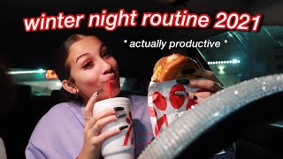 my productive winter night routine 2021 ❄️  vlogmas day 7 🎄  alyssa howard 🥰 [upl. by Modeste]