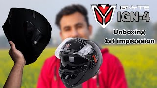 Ignyte IGN4 all black Helmet unboxing amp 1st impression  I Monty Jangra [upl. by Betsy]