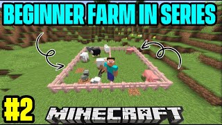 BUILD BASIC FARM IN MINECRAFT SERIES WITHOUT ARMOUR 2 [upl. by Ayekat]