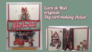 🎄Tuto  Carte de Noël 🎅 Pliage original  Diy Card Making action 🎅🎄 [upl. by Yeltrab741]