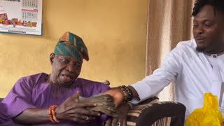 NOLLYWOOD ACTOR KUNLE AFOD VISITS VETERAN ACTOR LERE PAIMO WITH TOKEN GIFT [upl. by Anwahsat]