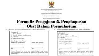 Form Pengajuan dan Penghapusan Obat dalam Formularium Rumah Sakit [upl. by Katti928]