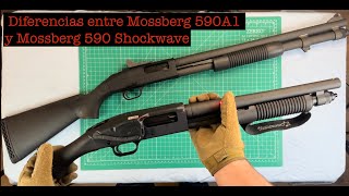 Diferencia entre Escopetas Calibre 12 Mossberg 590A1 y 590 shockwave [upl. by Marolda850]