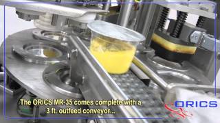 ORICS MR35 Rotary yogurt Cup filling and Sealing machine Pudding and Toppings [upl. by Leahcam]