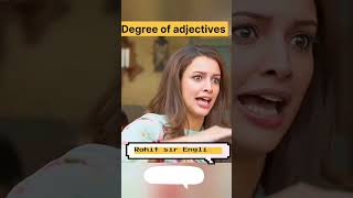 Degree of Adjectives  English Grammar ssccgl englishgrammar rohitsirenglish adjectives [upl. by Nettie273]