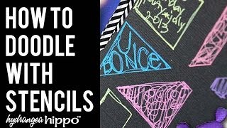 How to Doodle With Stencils  A Scrapbook Page Tutorial [upl. by Leone542]