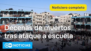 🔴DW Noticias del 12 de septiembre Bombas israelíes golpean una escuela en Gaza Noticiero completo [upl. by Bakerman]