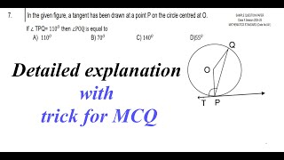 In the given figure a tangent has been drawn at a point P on the circle centred at O If ∠ TPQ 110 [upl. by Eesdnyl]