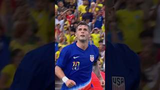 Christian Pulisic scores on a free kick for USMNT vs Brazil 🎯 [upl. by Ecniuq]