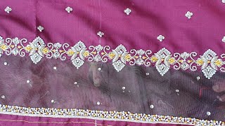 maggam moti work beats zardosi aaribeadwork motivation aari [upl. by Prakash]