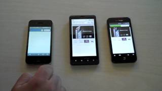 Browser Comparison  Droid X vs iPhone 4 vs Droid Incredible [upl. by Dibbell689]