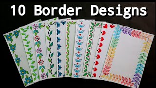 10 Border DesignsBorder Designs for Project File10 Quick and Easy Border Design ideas [upl. by Cannice118]