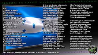 Honduras National Anthem quotHimno Nacional de Hondurasquot INSTRUMENTAL with lyrics [upl. by Aicilf]