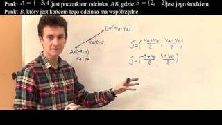 KLASYK   Geometria analityczna 1  Środek odcinka [upl. by Olcott772]