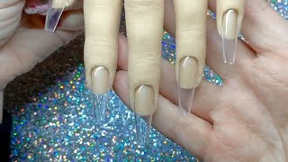 MAKARTT 500 Piece Full Clear Coffin Shape Nail TipsMy ThoughtsGood For Practise Hand [upl. by Lurlene]