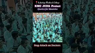 KMC JUDA Protest justiceformoumita kolkatadoctorcase rgkarhospital rgkarmedicalcollege [upl. by Ajnotal316]