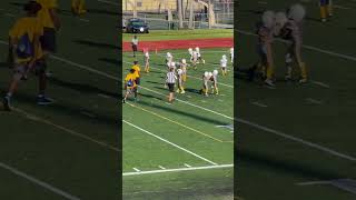 Coral Springs Chargers 6u 7 Dominick Curtis on the tackle… scary hours [upl. by Eeliram]