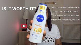 Shocking Truth About NIVEA Q10 Lotion [upl. by Auqenet]