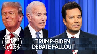 TrumpBiden Debate Fallout Biden Refuses to Drop Out of 2024 Race  The Tonight Show [upl. by Nawiat202]