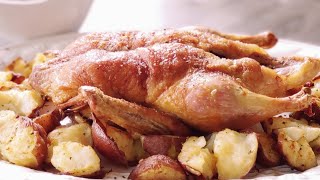 Roasted duck and Potatoes EASY  With port wine reduction  Crispy Duck Fat Potatoes Recipe [upl. by Halda]