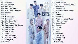 BTS 방탄소년단  PLAYLIST 20162023 MOST POPULAR SONGS [upl. by Cissiee]