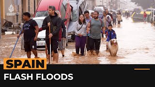 Dozens of people dead after flash flood in Spain’s Valencia region  Al Jazeera Newsfeed [upl. by Levona]