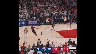 Damian Lillard destroys Westbrick and okc with a crazy 3pt shot gamewinner [upl. by Bain]