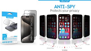 NEWTOP VERA Ceramic Screen Protector Pellicola Migliore al Mondo Smartphone Applicazione iPhone 15 [upl. by Anawk]