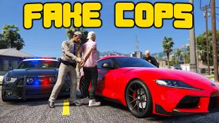 Fake Police Department Robs Civilians In GTA 5 RP [upl. by Anidal989]