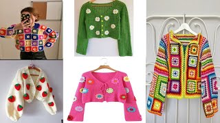 new handmade woolen TOP design for girls 2023crochet sweater designing ideas [upl. by Aihseken795]