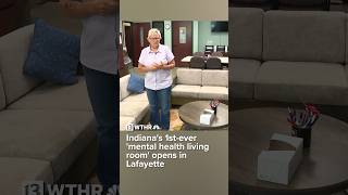 Indianas 1stever mental health living room opens in Lafayette [upl. by Helbonnah528]