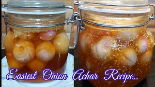 Onion Pickle  Pyaz ka Pani wala Achar  Sirke wali Pyaz  Pickled Vinegar Onion [upl. by Steven]