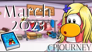 March 2023 Penguin Style catalog secrets ☘  Club Penguin Journey [upl. by Mailli]