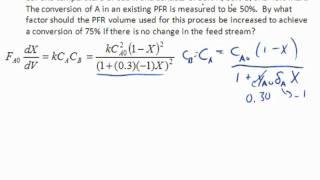 PFR Design Example Using Damkohler Number [upl. by Michaud]