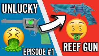 Trading Unlucky To Reef Gun In Murderers VS Sheriff Duels Episode 1 [upl. by Tterrag]