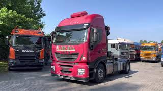 Iveco Stralis 480 Sattelzugmaschine mit HMF 1320 K4 Ladekran [upl. by Hacceber]