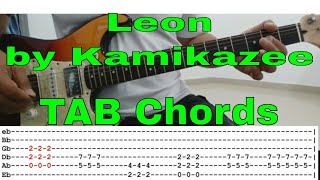 LEON by Kamikazee  guitar cover playthrough TAB Chords [upl. by Adnovad]