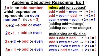 Geometry  Ch 2 Reasoning and Proofs 14 of 46 Applying Deductive Reasoning Ex 1 [upl. by Ihskaneem789]