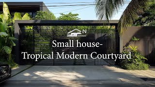 Small Tropical Modern Courtyard House Nature and Modernity Nhakien house [upl. by Surovy]