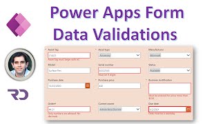 Power Apps form data validation tutorial [upl. by Irrehs58]