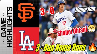 Shohei Ohtani 3  Runs Home Run 🔥 [upl. by Noiram]