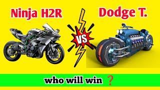 Ninja H2R vs Dodge Tomahawk 🤟 shorts [upl. by Ehling]