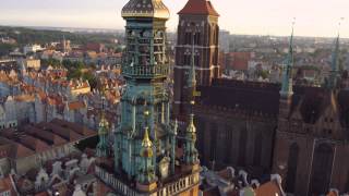 Gdańsk z lotu ptaka 4K  Gdansk from above 4K Poland [upl. by Aro300]