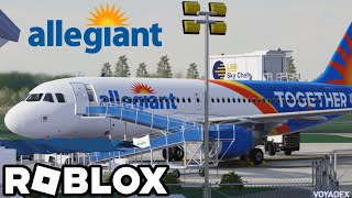 Roblox Allegiant Air Flight  Airbus A320 [upl. by Naggem]