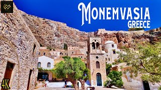 Exploring Monemvasia Greece  4K Walking Tour [upl. by Ladnor]